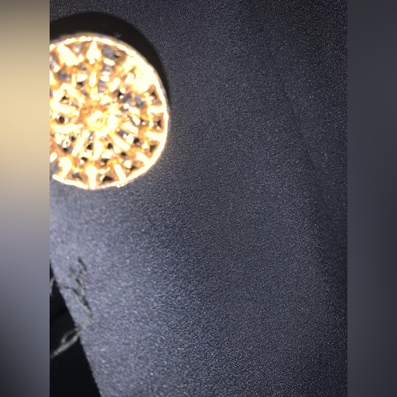 VINTAGE BLACK/GOLD POLKA DOT BLAZER JACKET - Picture 5 of 10